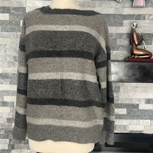 Magaschoni Knit Striped  Acrylic Sweater Men’s Size Lar